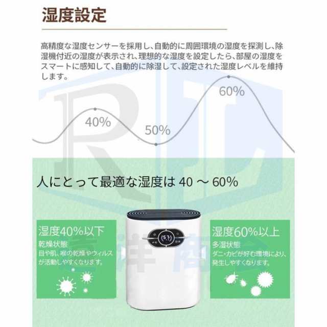 除湿機 空気清浄機 小型 衣類乾燥 除湿器 自動除湿 1.2L 大容量 リモコン付き 軽量 梅雨対策 カビ防止 空気清浄 部屋干し ディスプレイ搭載 タイマー機能