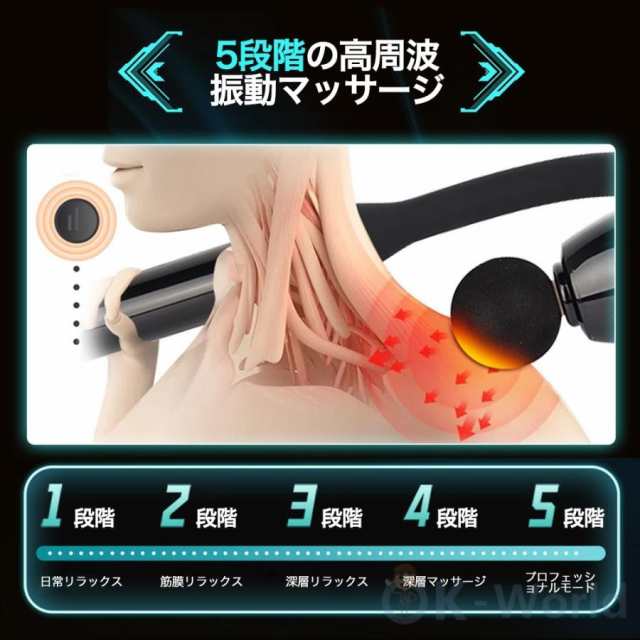 マッサージガン リリースガン 筋膜 マッサージ機 relx 背中 肩 腰 首