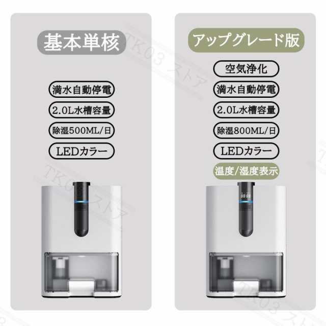 新型 除湿機 空気清浄機 衣類乾燥 静音 家庭用 500ml 節電 除菌 強力