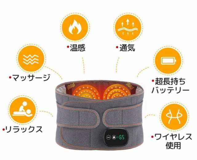 母の日 父の日腰痛 ベルト 腰サポーターマッサージ器 温熱 腰ケア 腰用