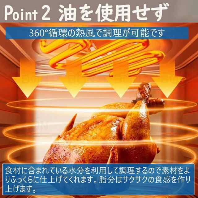 ノンフライヤー 5L大容量 オーブン コンパクト 電気フライヤー 業務用