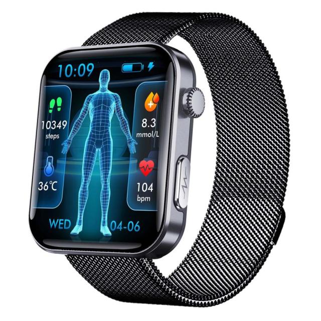 スマートウォッチ 健康管理 通話機能 心電図 血圧測定 SOS 着信通知 血中酸素 天気 心拍数 体温 歩数計 日本製センサー 運動モード 年寄り お正月 プレゼントの通販は