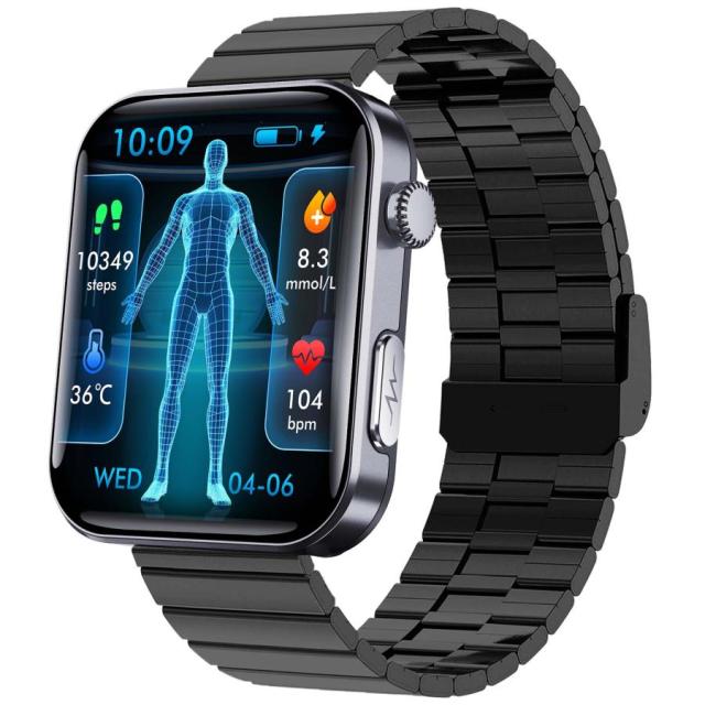 スマートウォッチ 健康管理 通話機能 心電図 血圧測定 SOS 着信通知 血中酸素 天気 心拍数 体温 歩数計 日本製センサー 運動モード 年寄り お正月 プレゼントの通販は