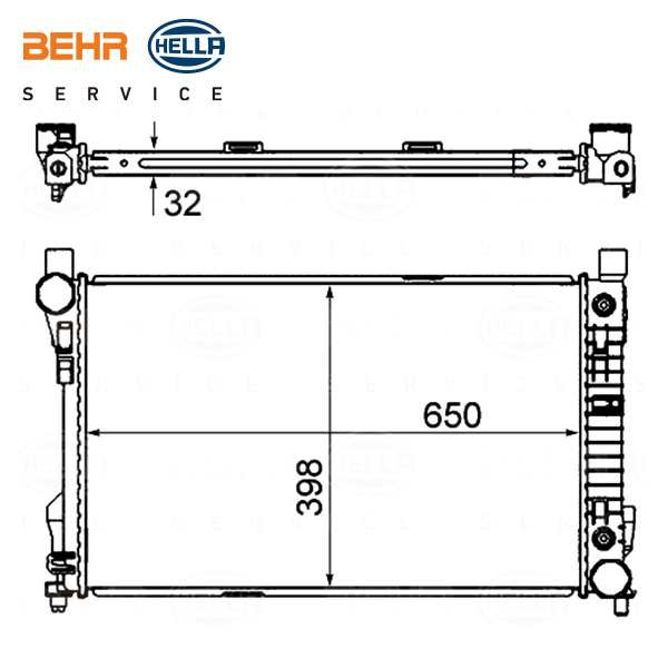 BEHR HELLA ラジエーター 1P 8MK376700494 アウディ A3 8P スポーツバック 2004-2013(商品コード:230029)