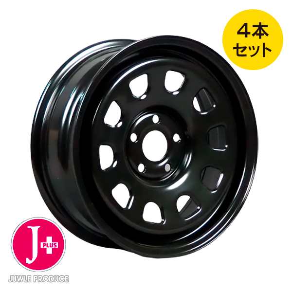 ルノー カングー専用 16x6.0J +25 108/5H ホイール J-plus301 ブラック 4本セット(商品コード:J-PLUS301)