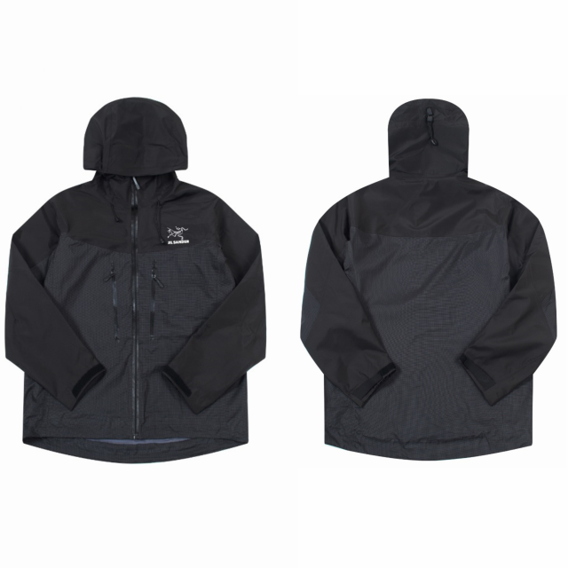 新品 アークテリクス  ARC TERYX x JIL SANDER Jacket ブラック  ジャージ  ナイロンジャケット男女兼用 海外輸入