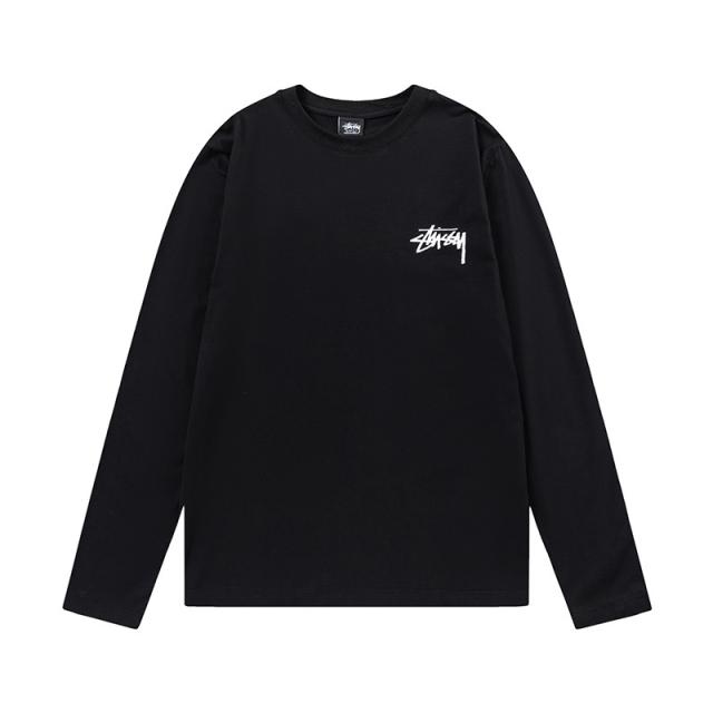 新品ステューシー Stussy 黒8 Tee スウェットシャツ 長袖 Tシャツ  ブラック  男女兼用 海外輸入