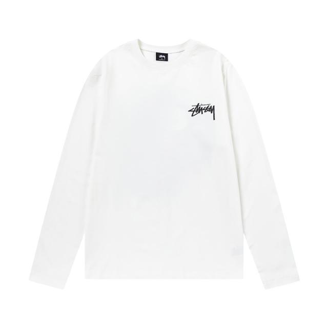 新品ステューシー Stussy 黒8 Tee スウェットシャツ 長袖 Tシャツ  ホワイト  男女兼用 海外輸入
