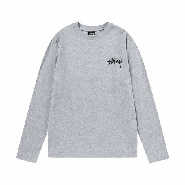 新品ステューシー Stussy 黒8 Tee スウェットシャツ 長袖 Tシャツ  グレー  男女兼用 海外輸入