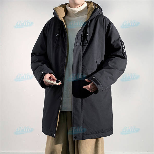 中綿コート メンズ 冬 ベンチコート 厚地 中綿ダウンコート ハーフ