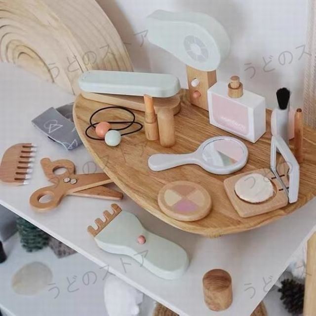 メイクセット 子供メイクアップ　ままごと 木製おもちゃ　おままごと ごっこ遊び プレゼント 女の子 木製玩具 化粧道具　かわいい　