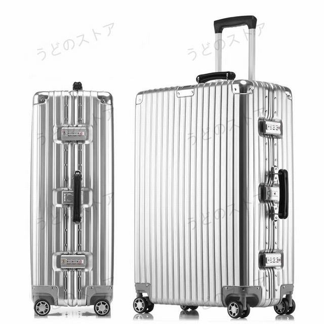 スーツケース アルミフレーム　バック 丈夫　機内持込 軽量 4輪 TSAロック キャリーケース 耐衝撃　キャリーバッグ　静音 旅行出張 ヘアライン仕上げ　3泊4日の通販は 7,507円