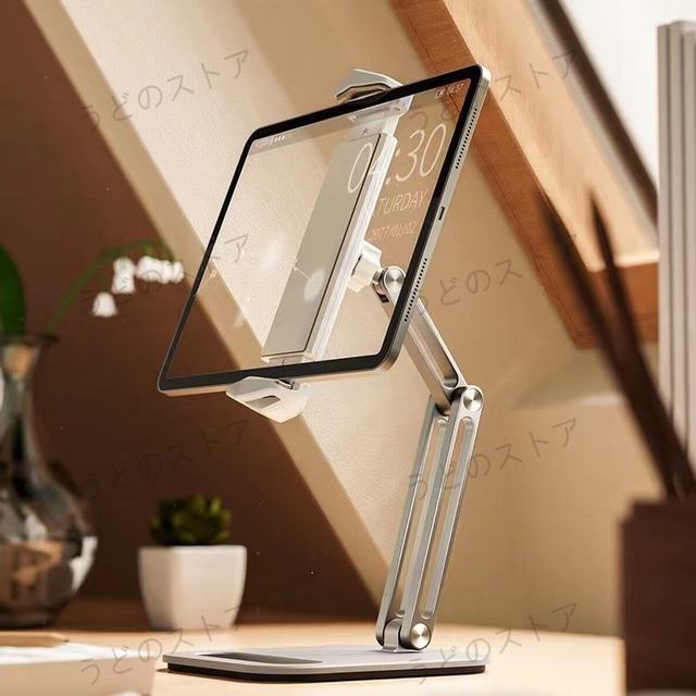 タブレット スタンド 卓上 折りたたみ スマホ スマホスタンド アーム おしゃれ 薄型 ホルダー 多機種対応　360度回転