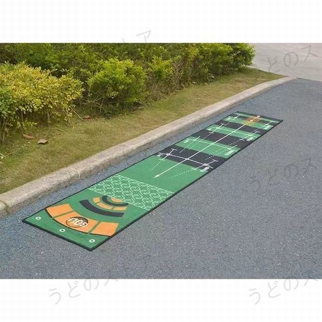ゴルフ練習マット ゴルフ練習 ゴルフマット　パター練習 　目盛り付　水洗い可　大型　パターマット パッティングマット　距離感練習 コンパクト