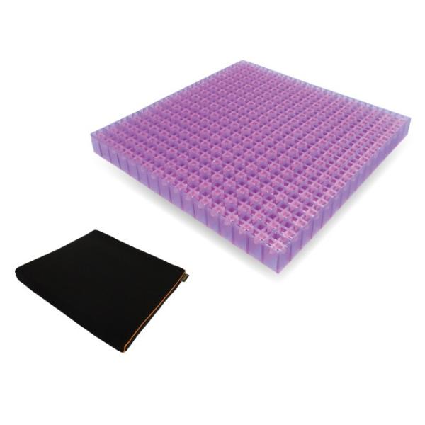 [同梱・代引不可]ジェルトロン 体圧分散　ずれの吸収　高通気高機能クッション　シングルS　黒４段スムースの通販は