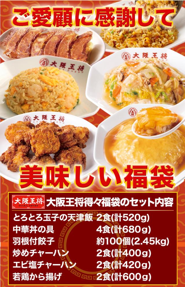 餃子 チャーハン 炒飯 エビ塩 海老塩 中華丼 から揚げ 天津飯 レトルト グルメ 快適生活 「大阪王将得々福袋」_2