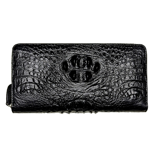 長財布 クロコダイル 一枚革 快適生活 Riamasa（リアマッサ）「高級クロコダイルクラウン長財布」ブラック/モカ/キャメル/グリーン