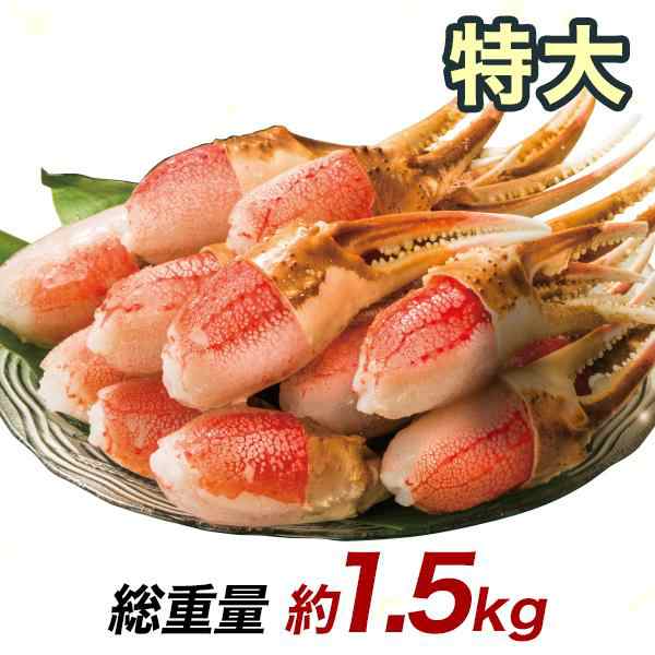 かに カニ 蟹 快適生活 ポーション ずわいがに 生 特大生ずわい爪肉剥き身 総重量:約1.5kg(正味1.2kg) 1セット カニ鍋 かにしゃぶ