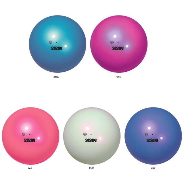 ササキ SASAKI 新体操 マグネティックボール F.I.G.認定品 国際体操連盟 中学校 高校 検定品 手具 ゴム素材 オーロラカラー 密着感 練習 トレーニング 部活 チーム 発表会  M207MGF