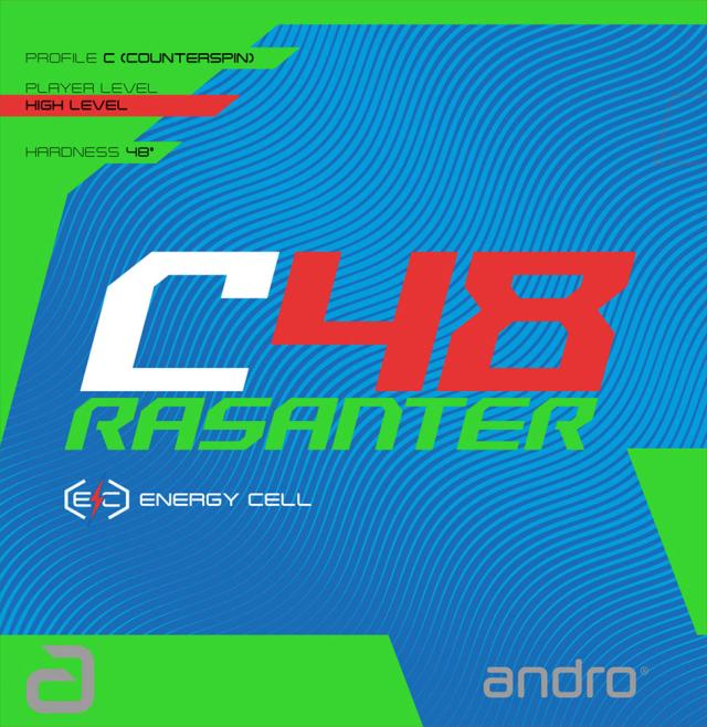 アンドロ andro 卓球 ラザンターC48 RASANTER 裏ソフトラバー UMテンション スポンジ硬度48 エナジー・セル カウンタースピン 上級者 回転力 安定性 ハイバランス  110021098 RDの通販は 5,940円