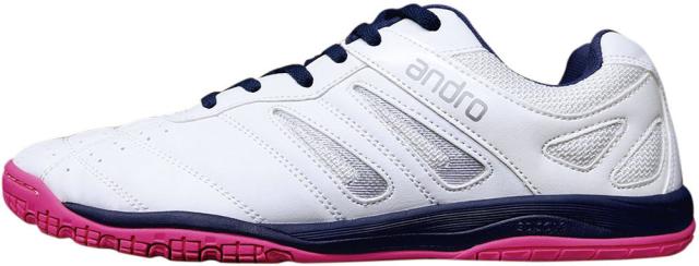 アンドロ andro 卓球 アンドロ シャッフルステップ2 ホワイト×ピンク SHUFFLE STEP 2 シューズ 靴 柔軟性 部活 試合 ハイパフォーマンス メンズ レディース  350023004の通販は 5,242円