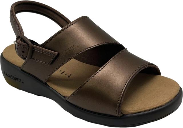 クロワッサン CROISSANT 革サンダル レディース CR4598 ストラップサンダル 靴 シューズ コンフォートサンダル サイズ調整可能 シンプル 通勤 通学 デイリー レジャー オフィス  CR4598 242の通販は 5,940円