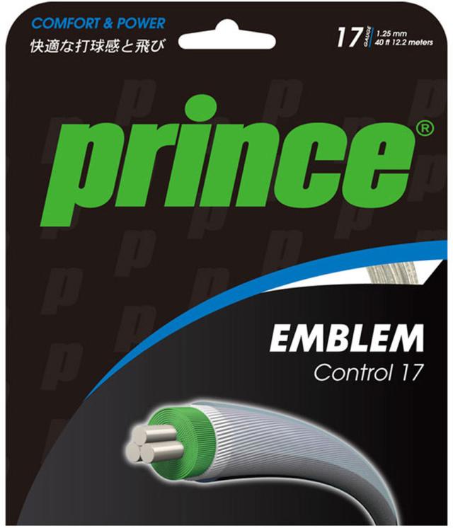 プリンス Prince テニス エンブレム コントロール 17ゲージ 硬式テニス ガット ストリング 部活 チーム クラブ トレーニング テンション 耐久性 スナップバック効果  7JJ013 046
