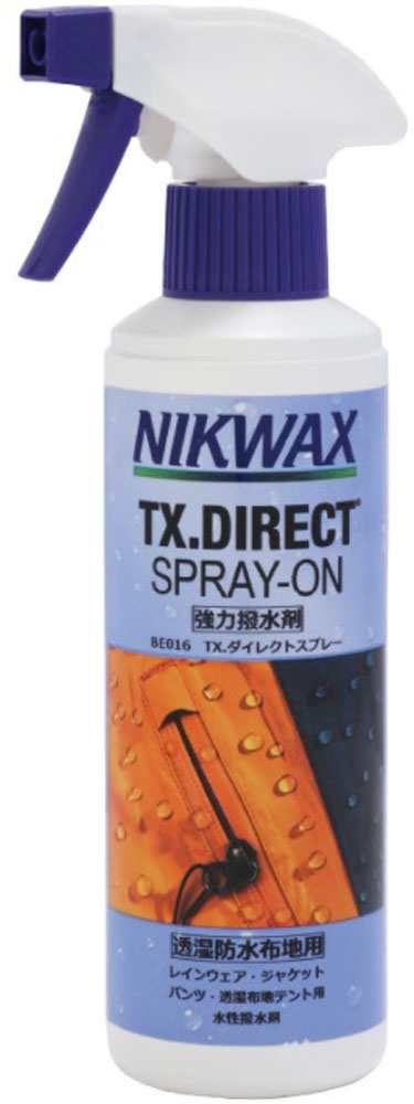 NIKWAX ニクワックス アウトドア TX．ダイレクトスプレー 撥水剤 撥水スプレー レインウェア アウター ジャケット 防水透湿生地 衣類 撥