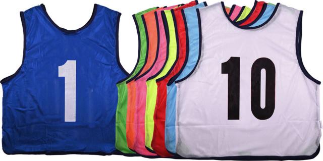 エバニュー Evernew メッシュビブス1−10 10枚セット ビブス 学校 体育 部活 スポーツ 両面プリント ゼッケン ぜっけん びぶす 授業 小学校 中学校 高校 体育祭 運動会 EKB401 500