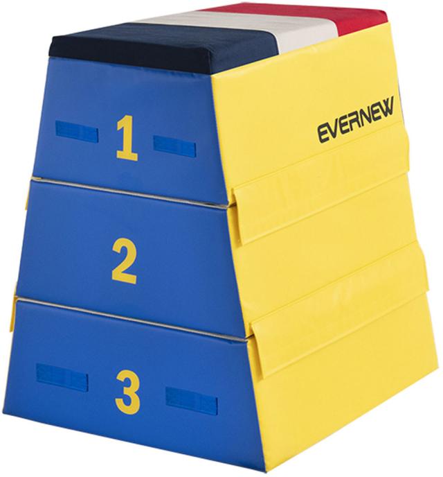 エバニュー Evernew 【メーカー直送品】 フォームとび箱3段 学校体育 体育 部活 授業 クラブ チーム 滑り止め付 取っ手付き  EKF338の通販は