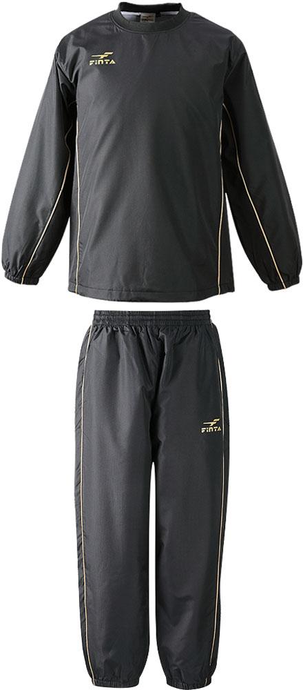 フィンタ FINTA サッカー ピステスーツ 防寒 ウインドブレーカー メンズ レディース 男性 女性 撥水加工 裏起毛 保温 ドローコード付 裾ジップ付 上着 長袖 長ズボン 練習 試合  FT5430 005