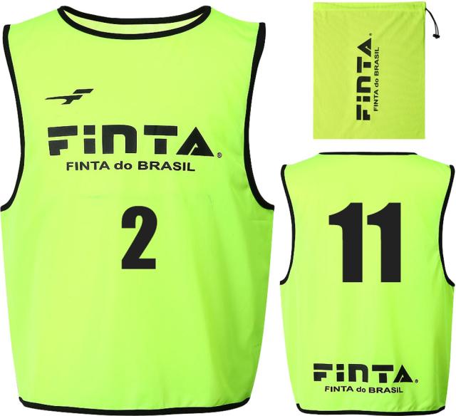 フィンタ FINTA サッカー ビブス 10枚セット 2〜11の番号付き チーム分け 試合 ゲーム 練習 大人用 メンズ レディース 男性 女性 部活動 クラブ活動 サークル 学校 体育  FT6513 4100