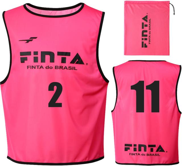 フィンタ FINTA サッカー ビブス 10枚セット 2〜11の番号付き チーム分け 試合 ゲーム 練習 大人用 メンズ レディース 男性 女性 部活動 クラブ活動 サークル 学校 体育  FT6513 7200