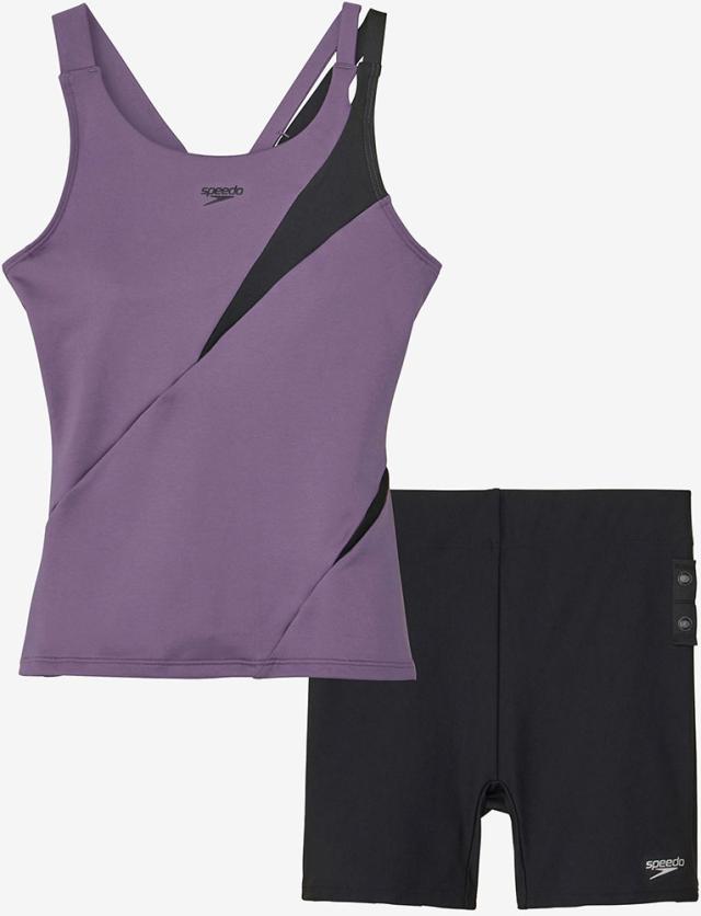 スピード Speedo スイミング ディアゴナセパレーツ レディース Diagona Separates 水泳 水着 スイムウェア セパレート 差し込み型カップ付き UVカット フィットネス  SFW22215 VB