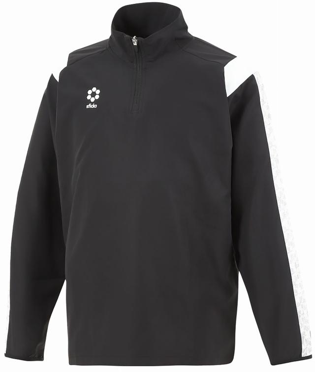 スフィーダ sfida フットサル BP ピステHZトップ メンズ レディース 撥水 肌触り 保温 軽量 袖バインダーテープ HEX Beastライン 長袖 アウター 上着 ウインドウエア  SA23810 BLACK