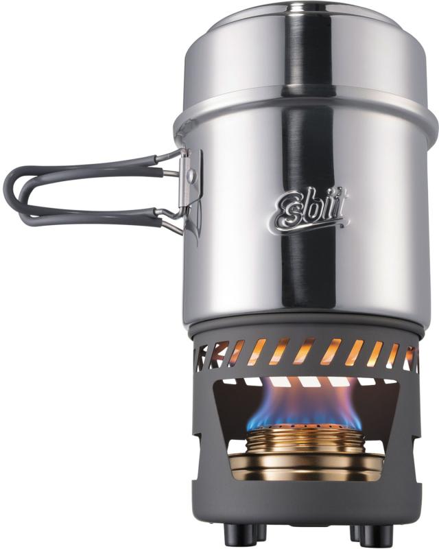 Esbit エスビット アウトドア 985ml ステンレスクックセット アルコールバーナー付 クッカー キャンプ ESCS985ST0