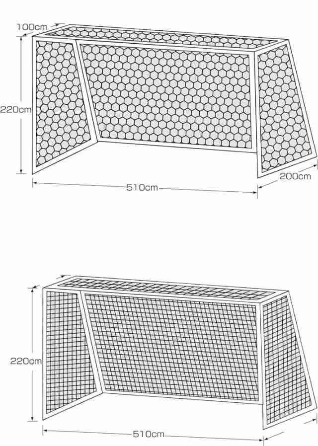 カネヤ KANEYA サッカー 一般サッカーゴールネット PE60 白 組 K1266