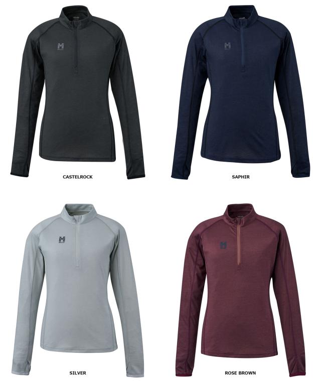 ミレー MILLET アウトドア クータイIIウールジップ ロングスリーブ レディース ウィメンズ 長袖シャツ ベースレイヤー ウール混 トレッキング アルパインクライミング 登山 トレッキング  MIV01950