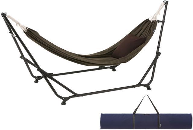 ロゴス LOGOS アウトドア 3WAY スタンドハンモック ハンモックチェア ハンガーラック 自立式 野外 屋外 室内 リラックス おしゃれ キャンプ フェス BBQ バーベキュー  73178008