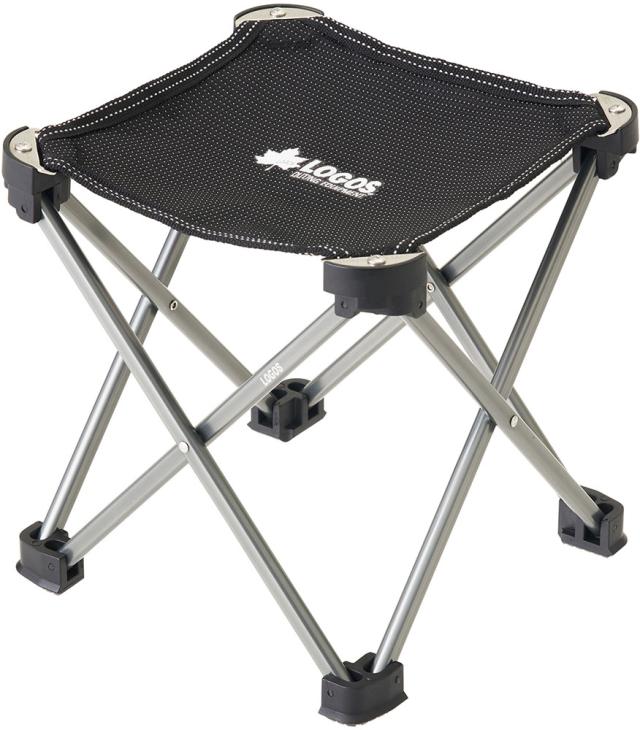 ロゴス LOGOS アウトドア 7075キュービックチェア グレー 家具 椅子 ベンチ  73369010