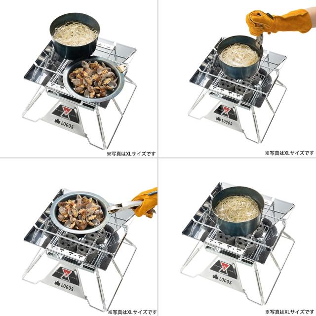ロゴス LOGOS アウトドア LOGOS 鉄の職人 スタックダッチポットL シーズニング不要 クッカー 鍋 フライパン 調理 クッキング BBQ バーベキュー 防災 キャンプ 台風対策 81062252_6