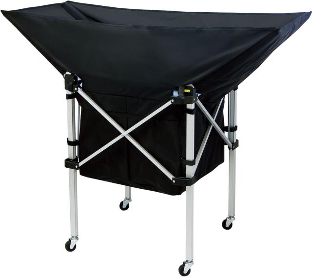 ミカサ MIKASA 携帯用折り畳み式ボールカゴ 舟型 用幕体 ブラック 学校 体育 授業 クラブ 部活 持ち運び 移動 ボールカゴ ボール入れ  ACBB210BK