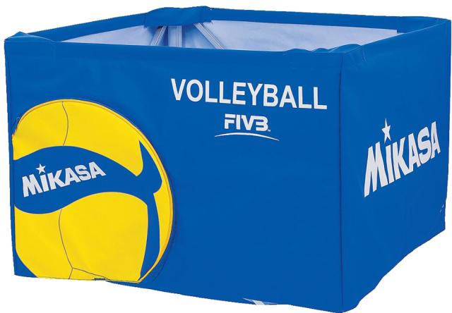 Mikasa ミカサ バレーボール ボールカゴ 青 ミカサ(MIKASA) ボールカゴ(箱形)大 3点セットフレーム・幕体
