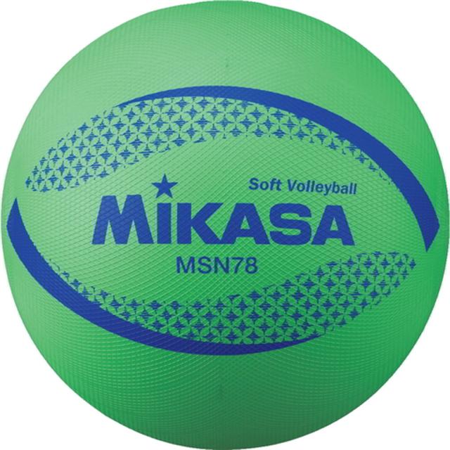 ミカサ MIKASA バレーボール カラーソフトバレーボール 検定球 グリーン メンズ レディース 公認球 クラブ レクリエーション 学校 体育 体育器具 カラーボール ゴム製 サークル 練習 MSN78G