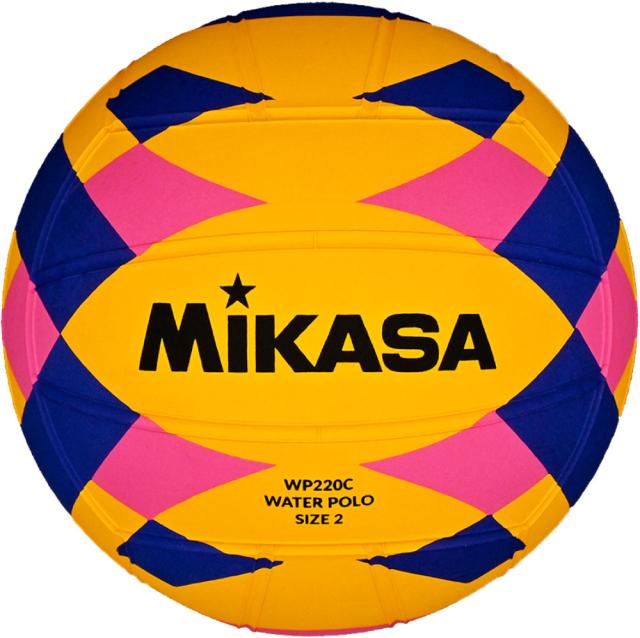 ミカサ MIKASA スイミング 水球 検定球2号 小学生用 イエロー×ブルー×ピンク ジュニア キッズ 小学校 ボール プール 練習 練習球 部活 クラブ 試合 ウォーターボール 競技ボール  WP220C