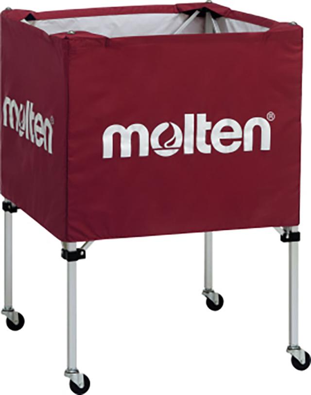 モルテン molten ボールカゴ 折りたたみ式ボールカゴ 中・背低 エンジ 移動用キャスター付き屋内 部活 クラブ活動 サークル 練習 トレーニング 自主トレ 筋トレ  BK0021E