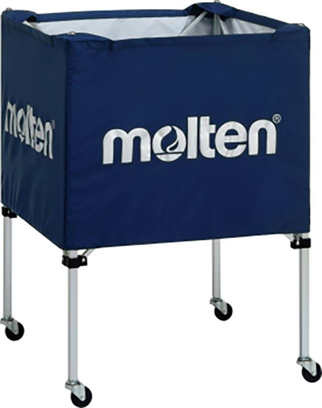 モルテン molten ボールカゴ 中 背低 ネイビー 紺 屋内使用 バレーボール バレー ボール出し 練習 折りたたみ 小学生バレー ミニバス ミニバスケットボール 体育館  BK0021N