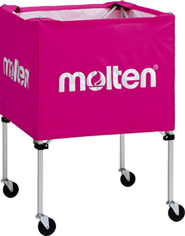 モルテン molten ボールカゴ 中・屋外 ピンク 桃色 屋外 大型キャスター 砂かみしない ボール収納 片付け 部活 クラブ活動 サークル 練習 トレーニング 自主トレ 筋トレ  BK0022P