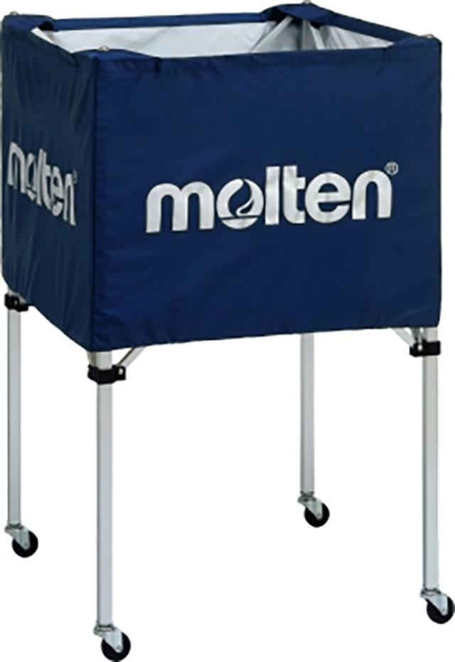 モルテン molten ボールカゴ 中 背高 ネイビー 紺 屋内使用 バレーボール バレー ボール出し 練習 折りたたみ バスケットボール 中学 高校 大学 部活 体育館  BK0023N