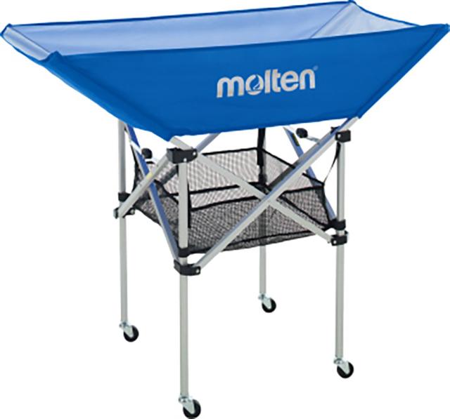 モルテン molten 折りたたみ式平型ボールカゴ 背高 青 ブルー 屋内使用 バレーボール バレー ボール出し 練習 折りたたみ バスケットボール 中学 高校 大学 部活 体育館  BK0033B
